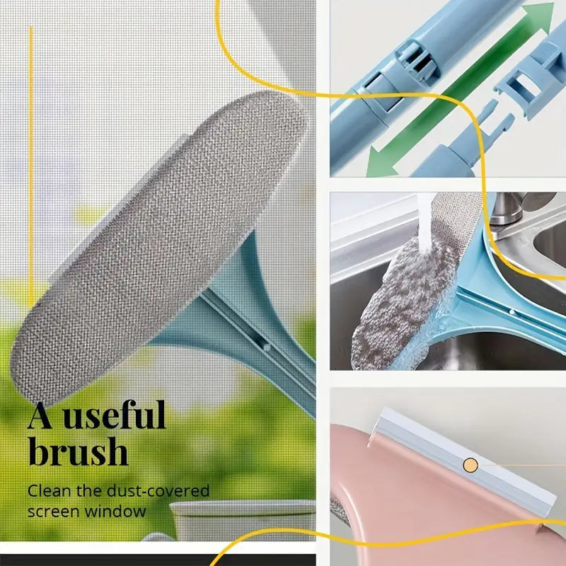 1pc 2-in-1 Removable Window Cleaning Brush