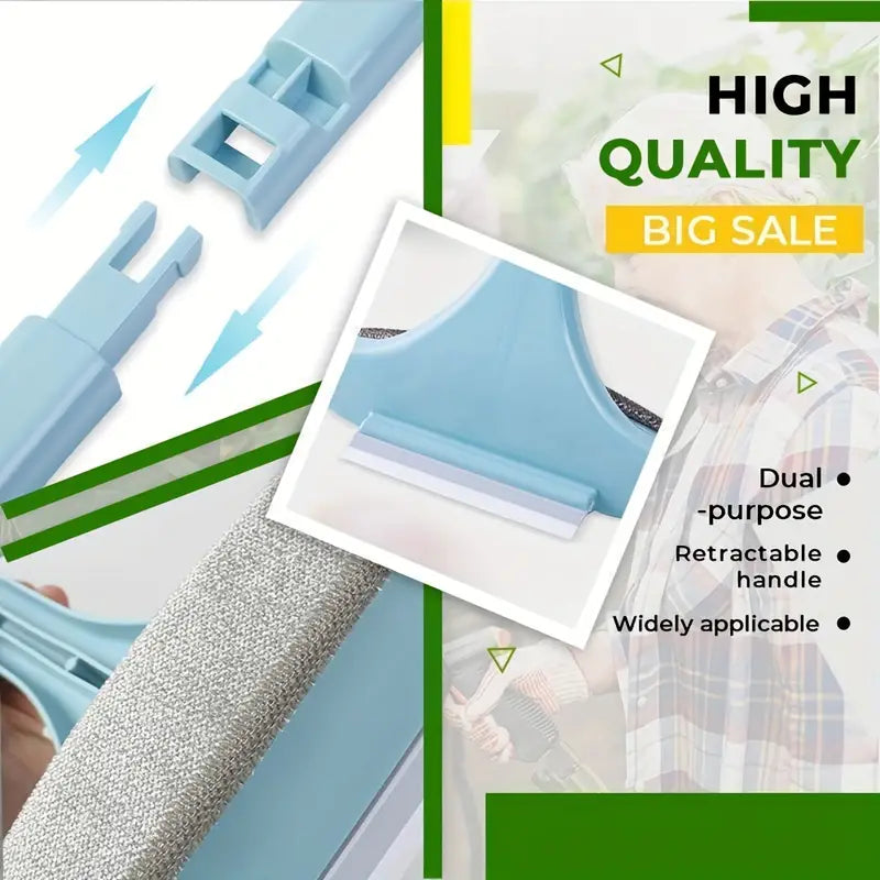 1pc 2-in-1 Removable Window Cleaning Brush